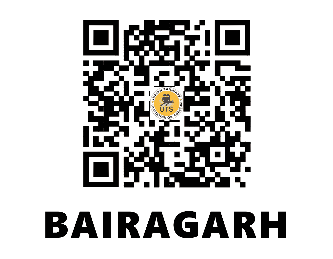 UTS QR Code for BAIRAGARH - BIH - WR (MADHYA PRADESH)